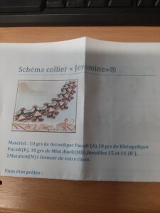 Anleitung Schema Collier Jeromine Grün/Braun von par Puca