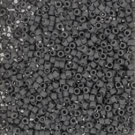 11/0 Delica Matte Opaque Charcoal 2409