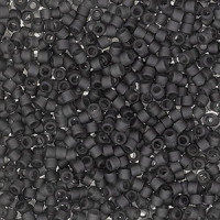 11/0 Delica Matt Transparent Charcoal 2406