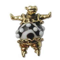 Metall-Hippo Goldfarben