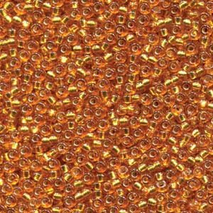 11/0 Roc. Duracoat Silver Lined Amber Gold 4261
