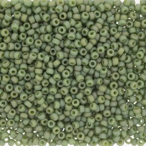 11/0 Roc. Matt Opak Glaze Rainbow Kiwi Green 4698