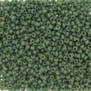 11/0 Roc. Matt Opak Glaze Rainbow Shamrock Green 4700