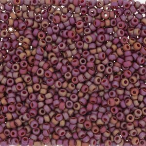 11/0 Roc. Matt Opak Glaze Rainbow Dark Red 4696