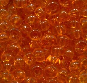 4mm Rocailles Orange Transparent 90000