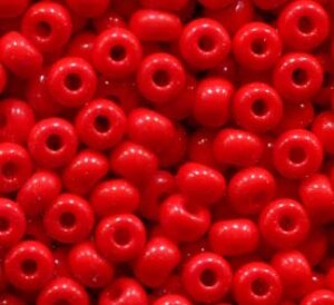 4mm Rocailles Opak Hellrot 93170