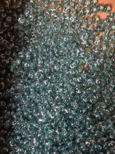 SuperDuo-Beads CRYSTAL BLAUGRÜN LUSTER