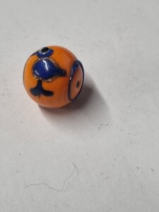 Glassperle Vogel Orange