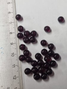 6mm Glasperlen Rund Schwarz