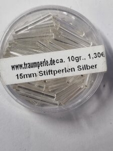 10 mm Stifte Klar mit Silbereinzug
