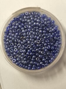 2,6mm Rocailles Dunkelblau Transparent Luster
