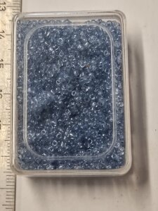 Rocailles Blau transparent