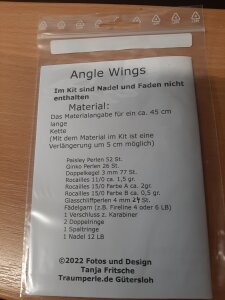 Anleitung Kette Angel Wings in Blau von Tanja Fritsche