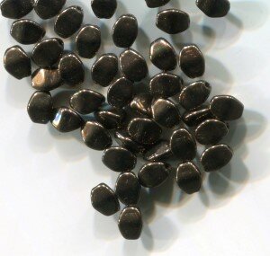 1000Stück 5x3mm Czech Pinch Beads JET DARK BRONZE 23980/14415 #1