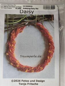 Anleitung Kette Daisy Rot von Tanja Fritsche