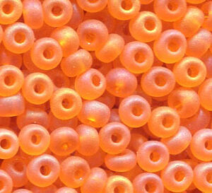 4mm Rocailles Orange Rainbow Matt 91000