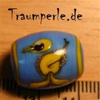 Glassperle Vogel Blau