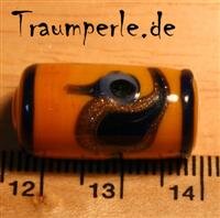Glassperle Vogel Orange