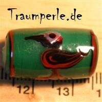 Glassperle Vogel Grün