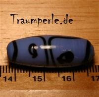Glasperlen Oval Blau