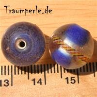 Glasperlen Klar mit Blau