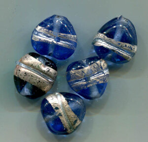 Perlen (Herzform) Blau