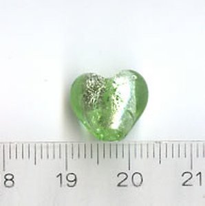 Glasperlen Herz Hellgrün