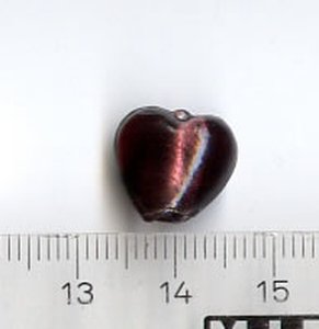 Glasperlen Herz Amethyst