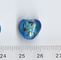 Glasperlen Herz Blau