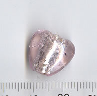 Glasperlen Herz Rosa