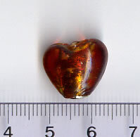 Glasperlen Herz Rot