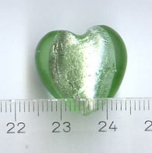 Glasperlen Herz Hellgrün