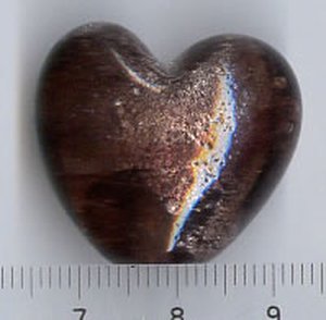 Glasperle Herz Amethyst