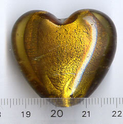 Glasperle Herz Topaz