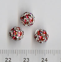 8mm Crystalkugel Rosa-Rot
