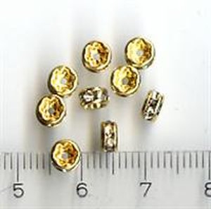 4,5mm Crystalrondell Goldfarben