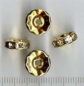 10mm Crystalrondell Goldfarben