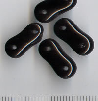Glasperlen Opak Schwarz