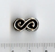 Metallperle Doppelschnecke