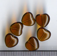 Perlen (Herzform) Braun