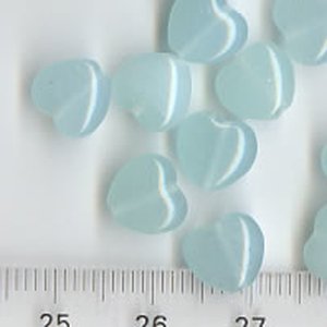 Perlen(Herzform)Türkis meliert