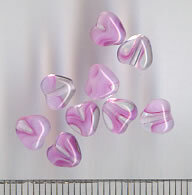 Perlen (Herzform) Rosa