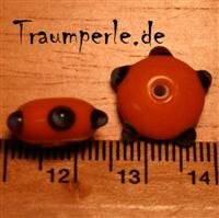 Noppenglasperlen Orange