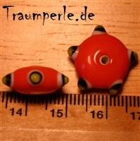 Noppenglasperlen Rot