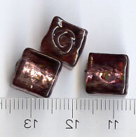Glasperlen Würfel Amethyst