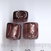 Glasperlen Quadrat Amethyst