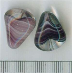 Glasperlen Violet-Marmoriert