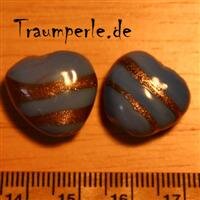 Perlen (Herzform) Blau