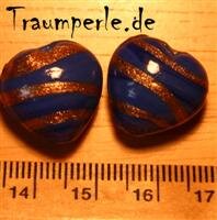 Perlen (Herzform) Dunkelblau