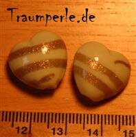Perlen (Herzform) Creme